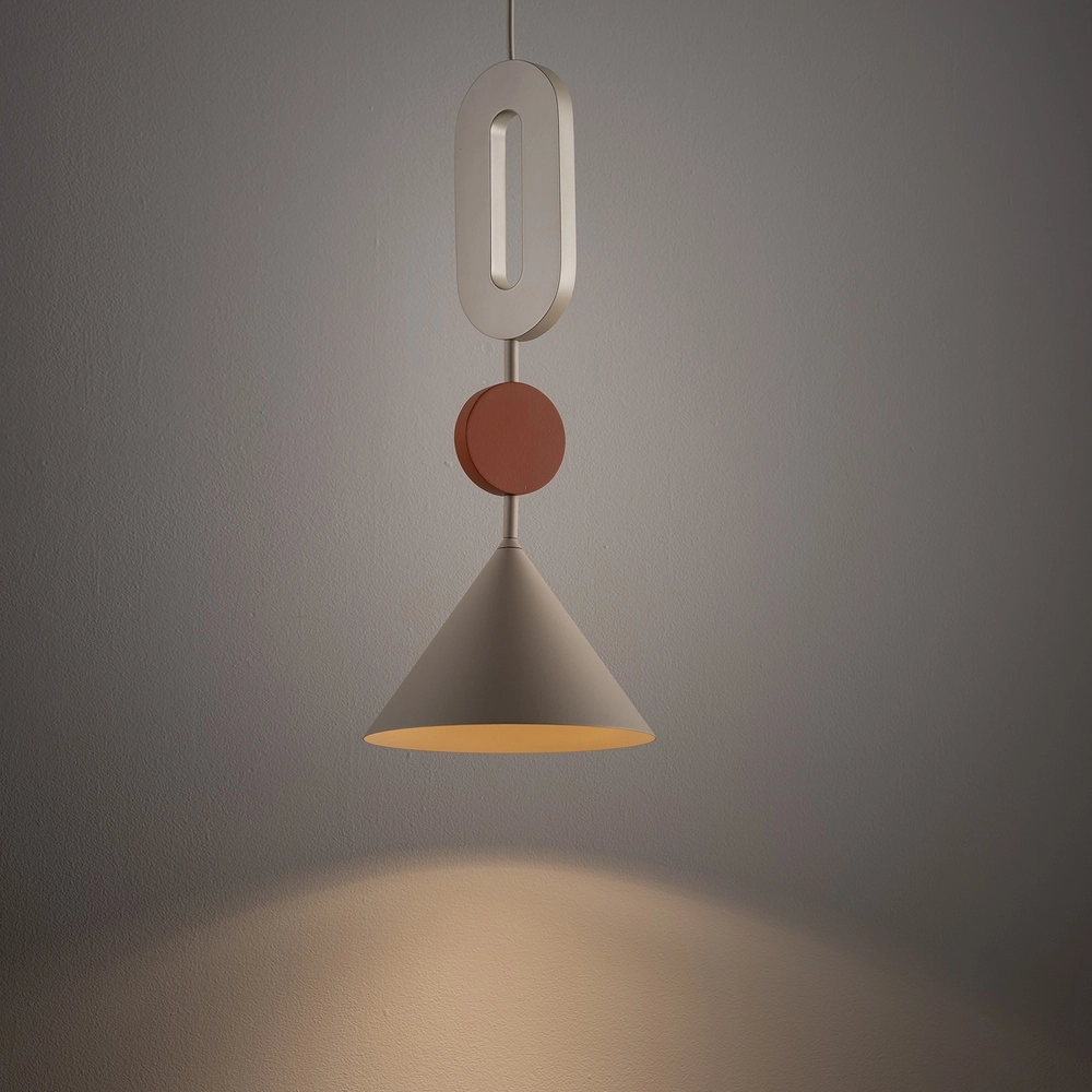 Lampe pendante unique Drops Color brun sable Ø 20,5 cm Lyora 5903139111928