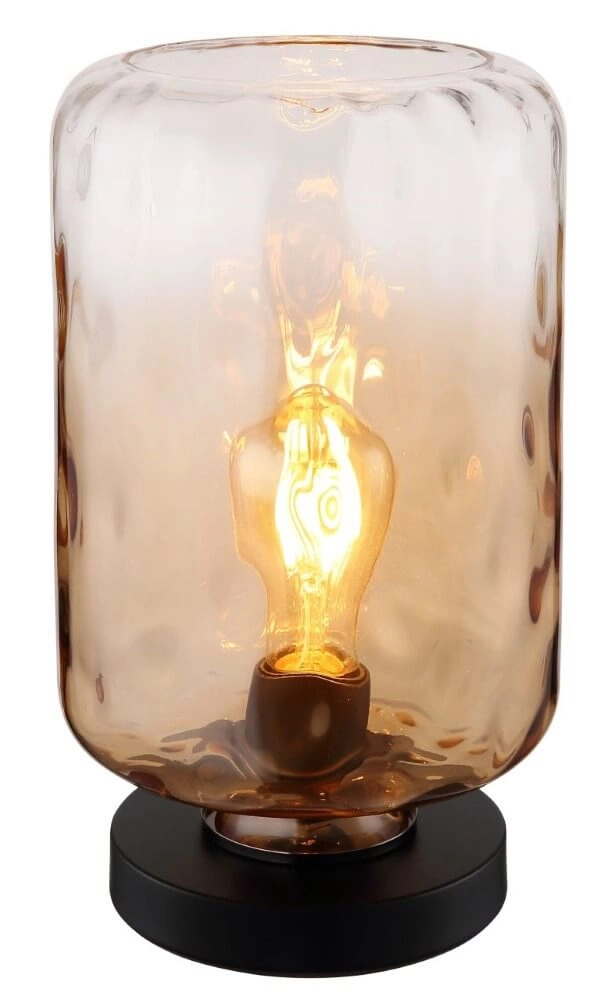 Lampe de table design Darina verre ambré Lampe de table design Darina verre ambré