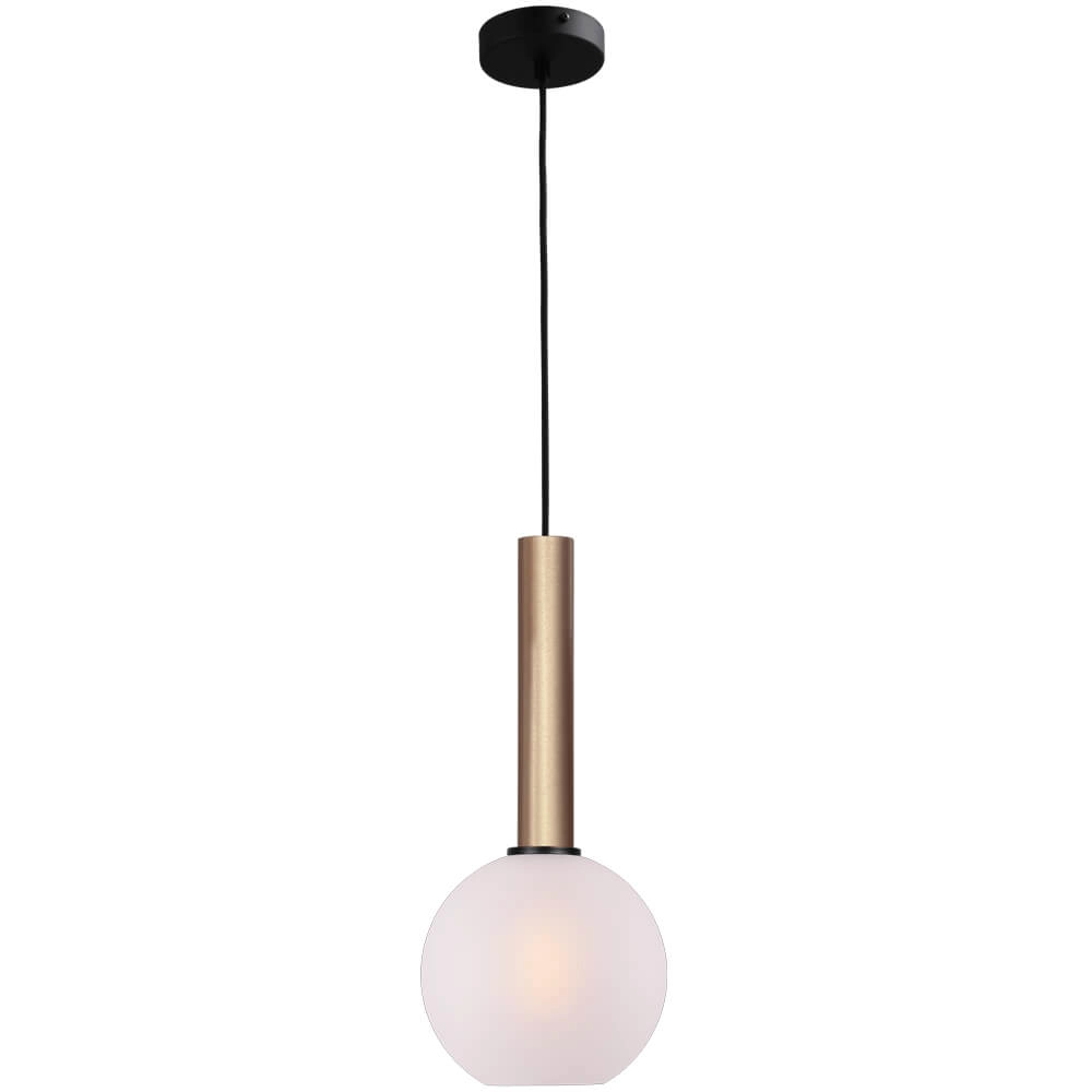 Lampe suspendue Ø 20cm Bella 2 Laiton doré avec verre blanc mat Lampe suspendue Ø 20cm Bella 2 Laiton doré avec verre blanc mat