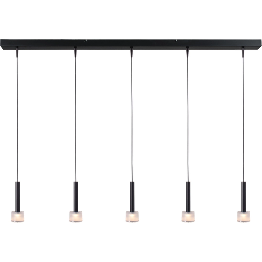 Lampe suspendue à 5 lumières Fabro LED - Noir