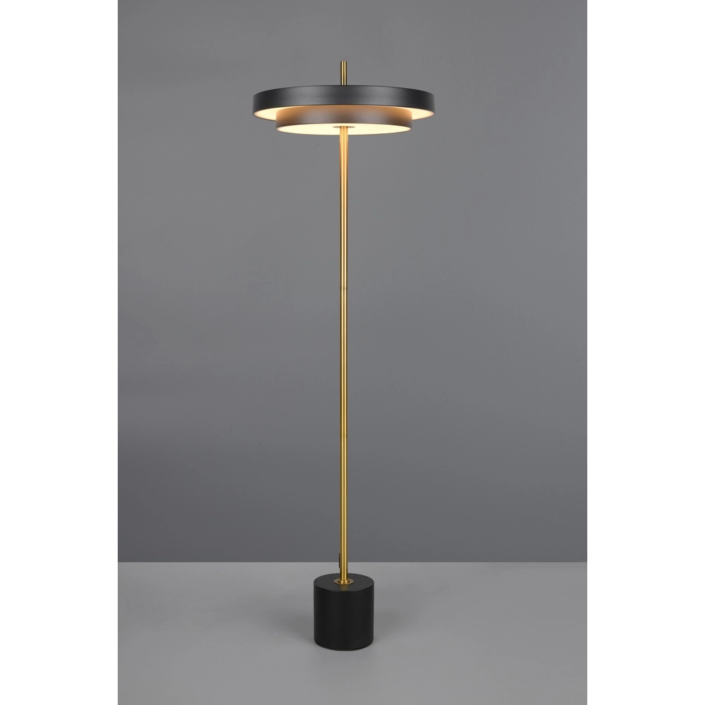Lampadaire moderne Keaton noir avec or Trio 4017807655926