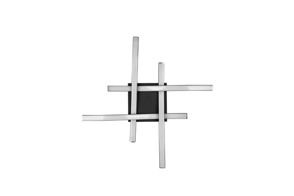 Plafonnier led Route 4 lumières noir 4000K Trio 4017807521795