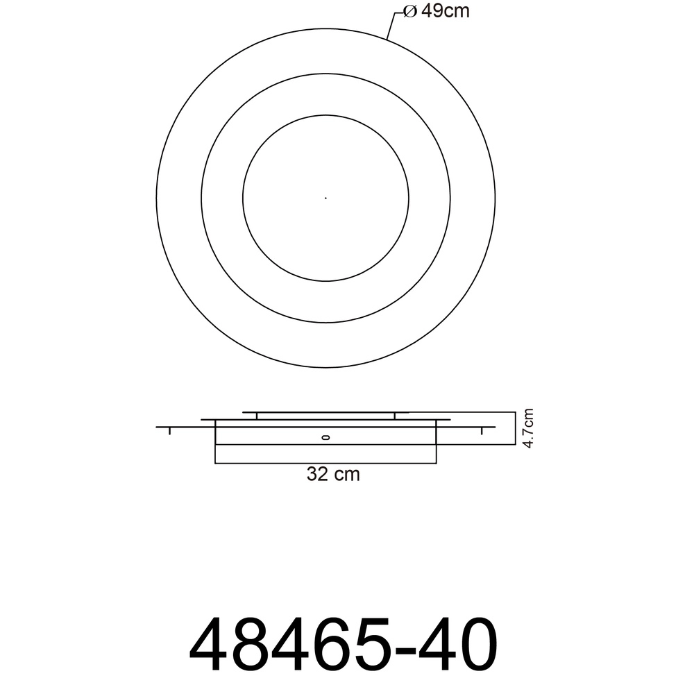 Lampe de plafond dorée Heda Ø 49cm Globo 9007371449538