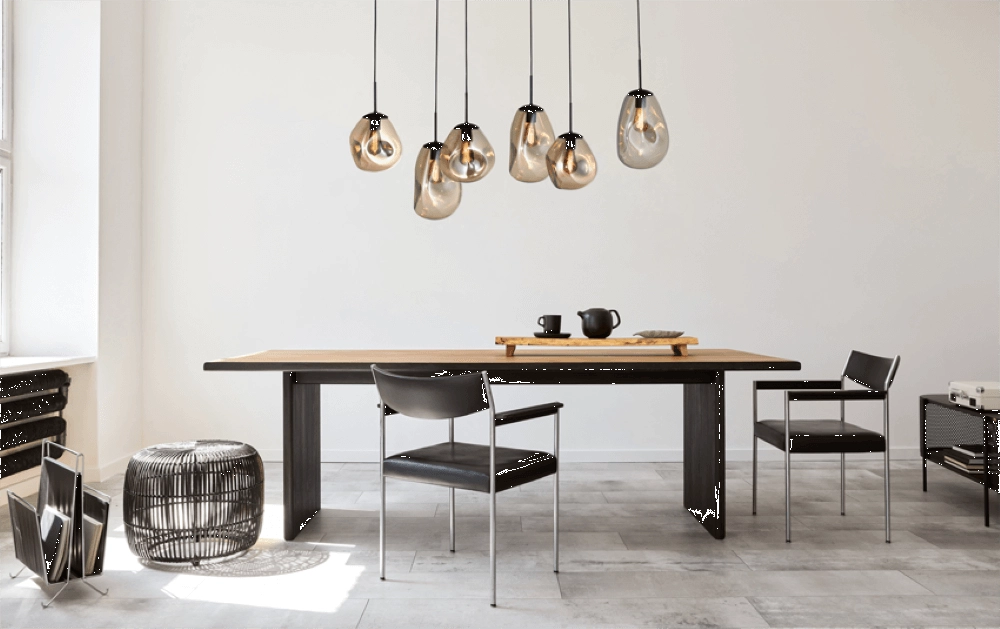 Lampe suspendue Lava 6x verre doré Masterlight 8718121286198