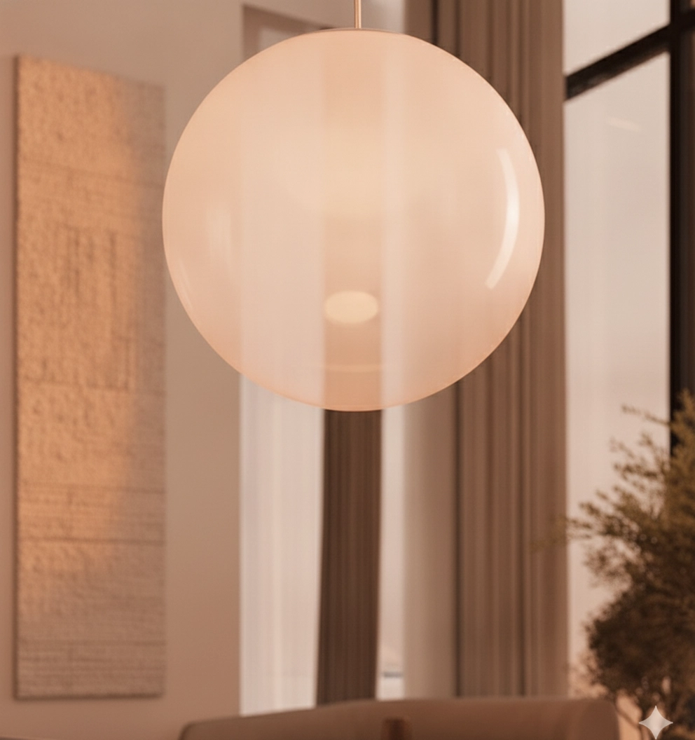 Suspension blanche Bolita ampoule Ø 50cm