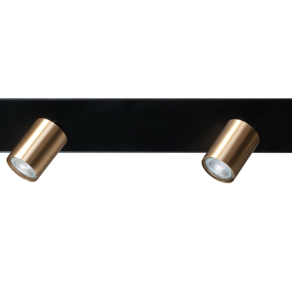 Plafonnier noir Bounce avec 5 points dorés Masterlight 8718121209296