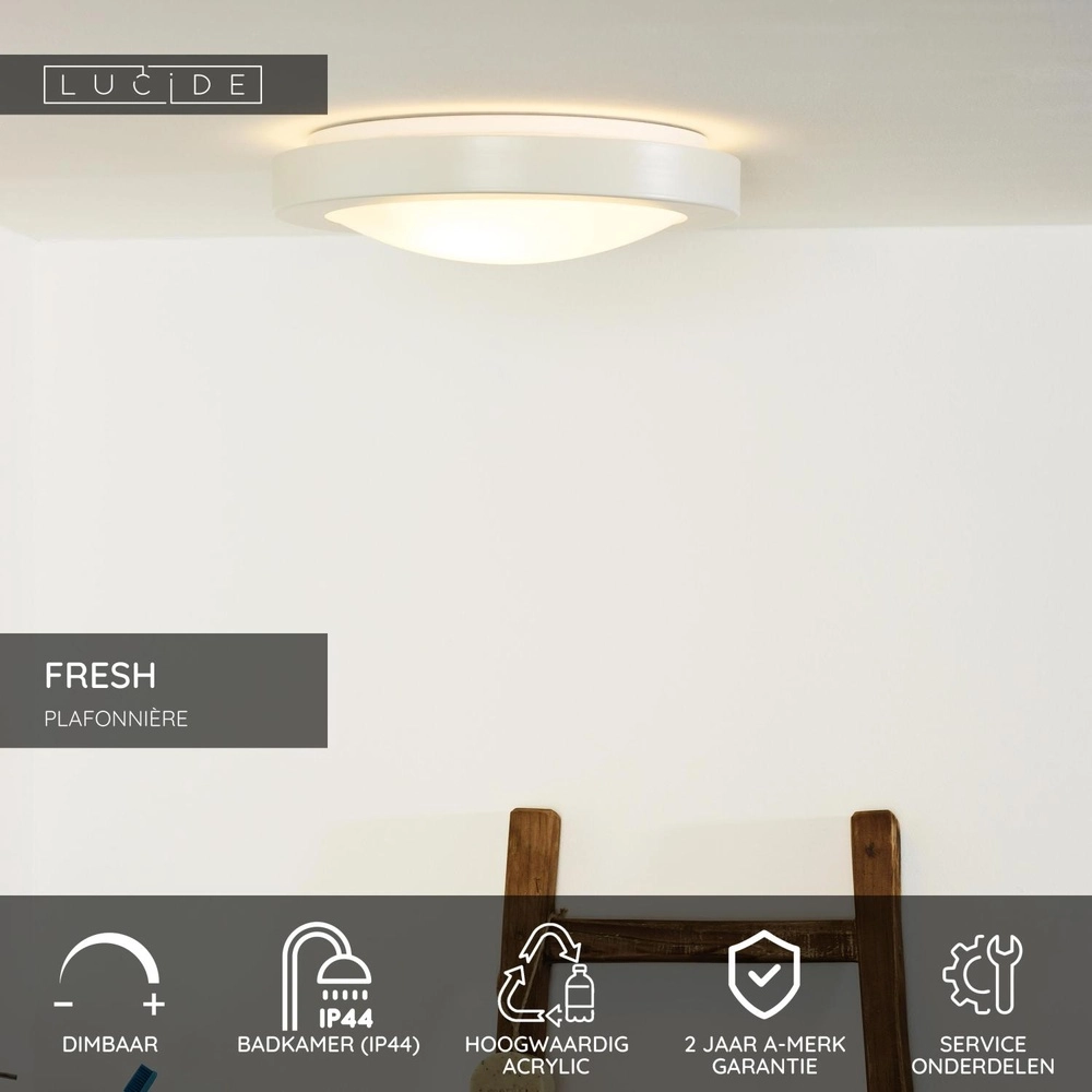 Éclairage de plafond Fresh Ø 35cm de blanc Lucide 5411212790545
