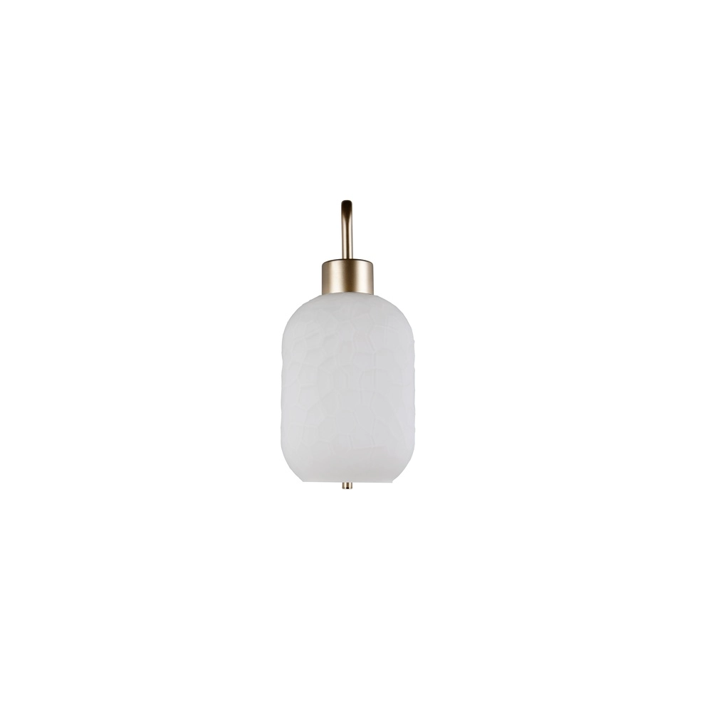 Lampe murale Emelie Or avec verre blanc Trio 4017807724349