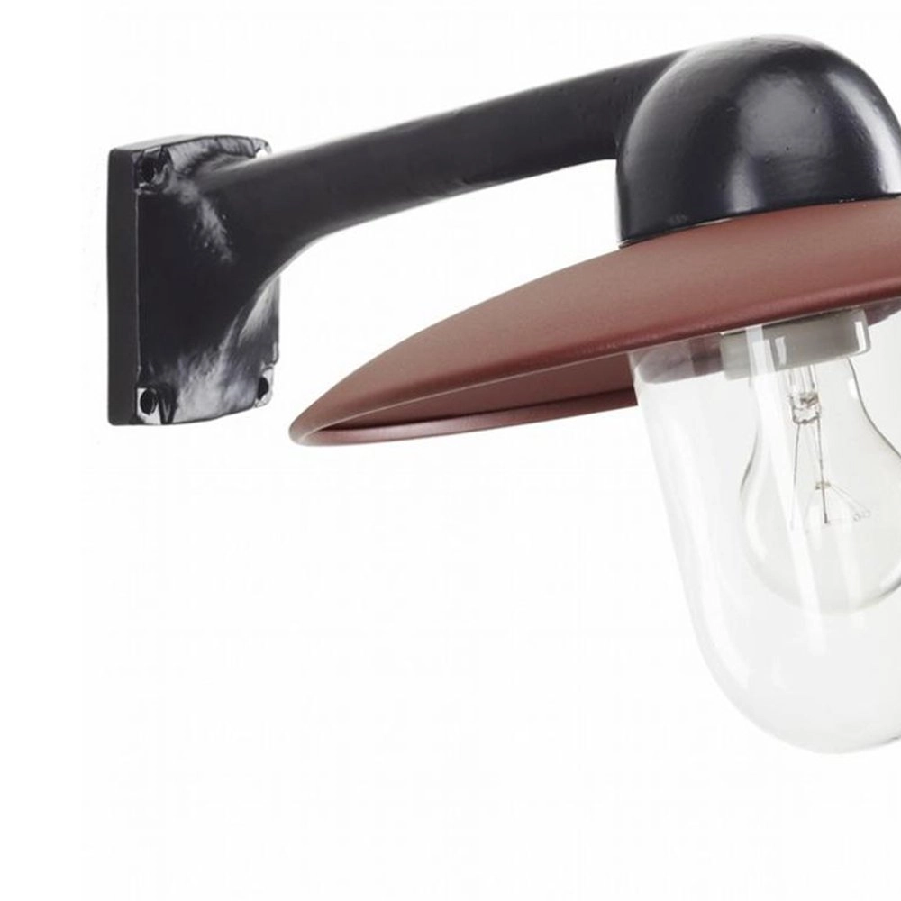 Lampe extérieure de l'industrie Fabrique noir avec marron rétro KS 8714732118927