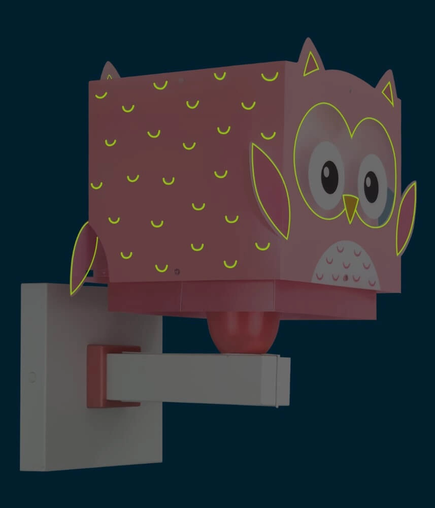 Veilleuse murale Pink Owl Dalber 8420406644899