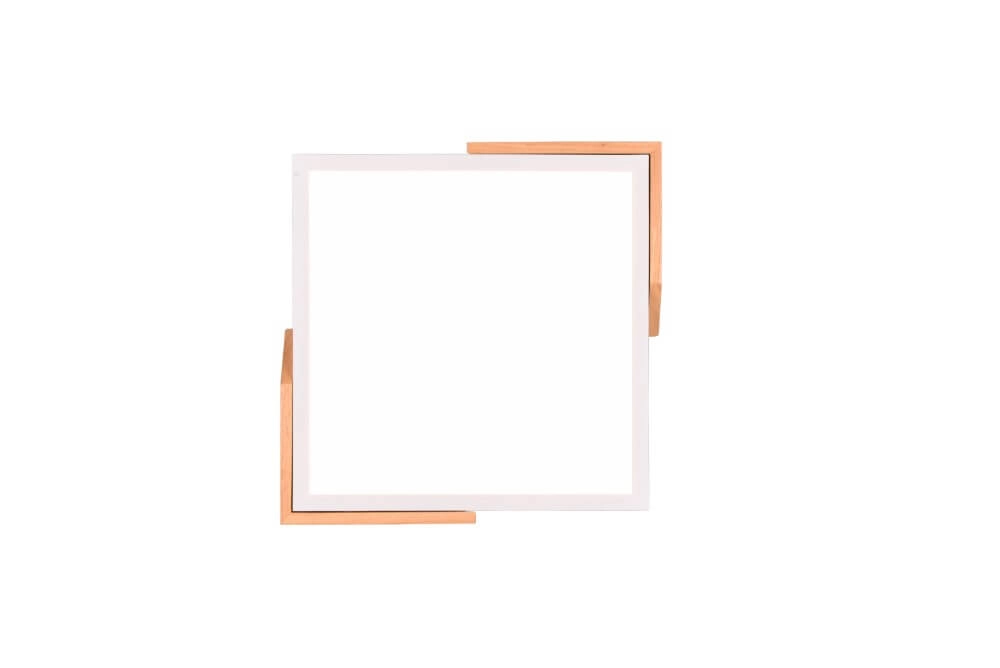 Plafonnier LED blanc Meta avec du bois Trio 4017807541366