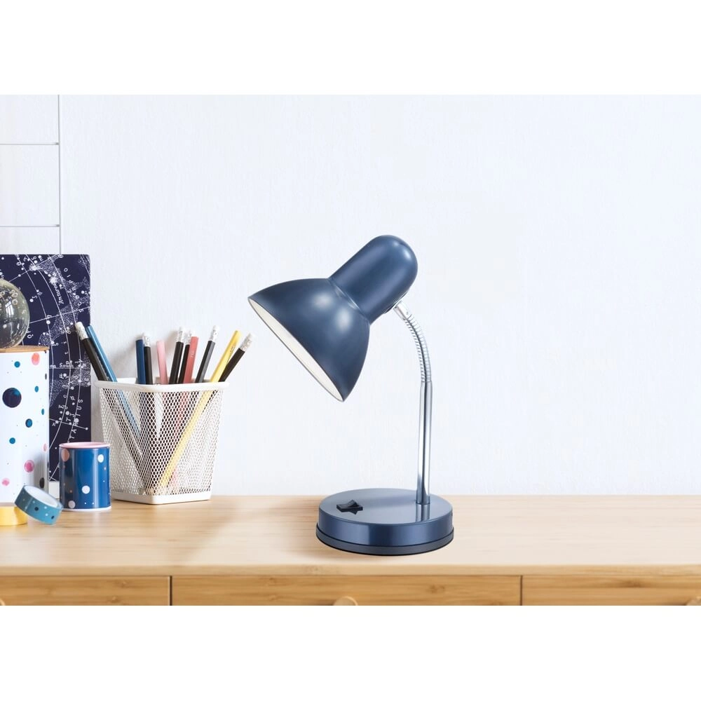 Lampe de bureau Basic bleu foncé Globo 9007371106622