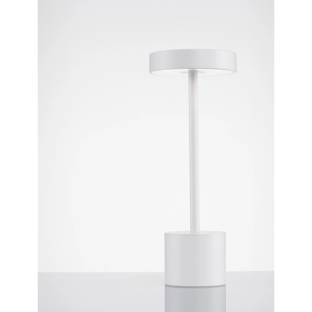 Lampe de table design Fumo Blanc rechargeable