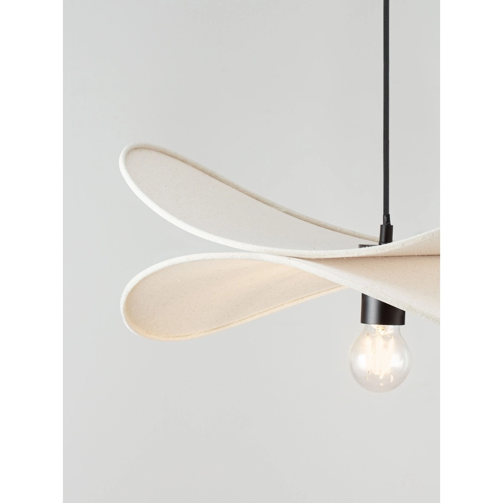 Lampe pendante moderne Luve noir avec beige Lyora 5212017493729