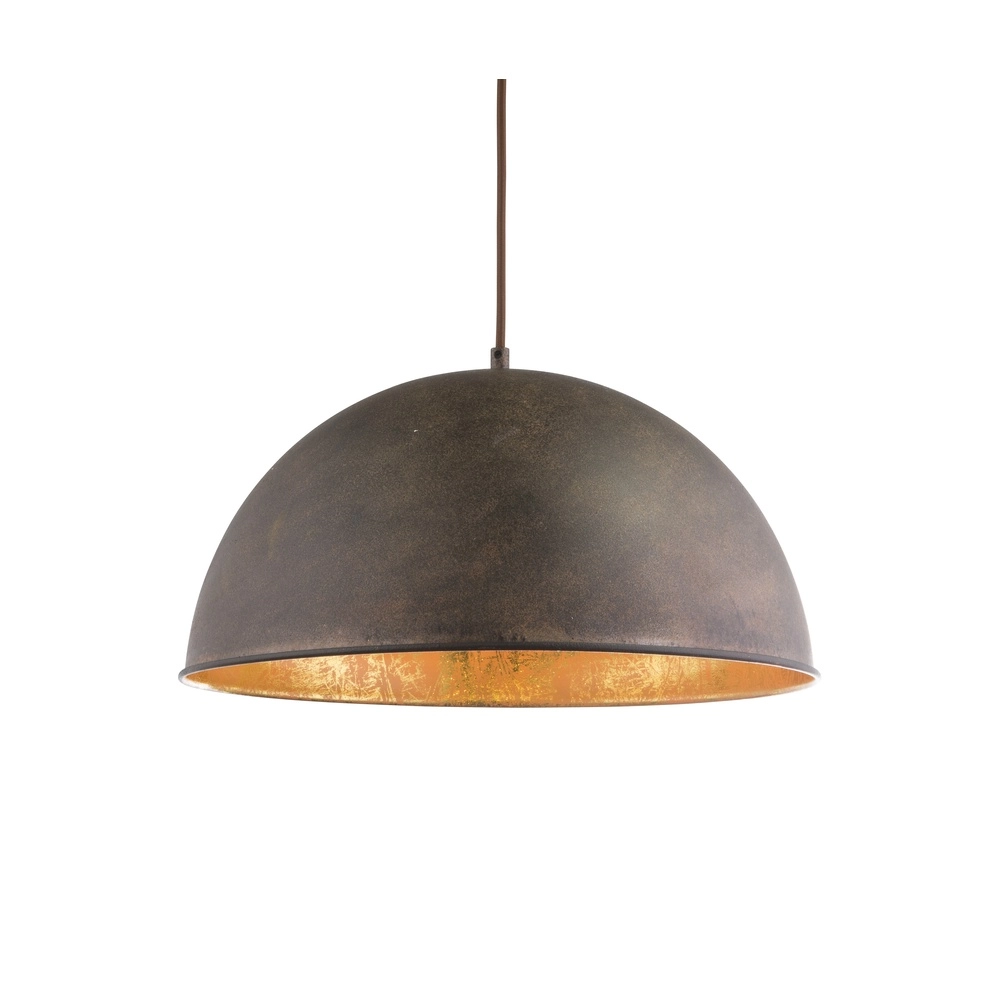 Lampe suspendue Xirena I Ø 41 cm brun rouille