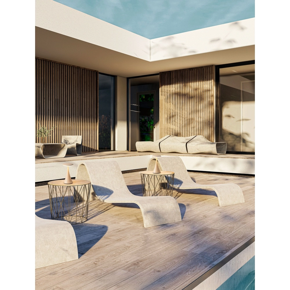 Lampe de table Elbo brun sable rechargeable par USB Lyora 5212017476968