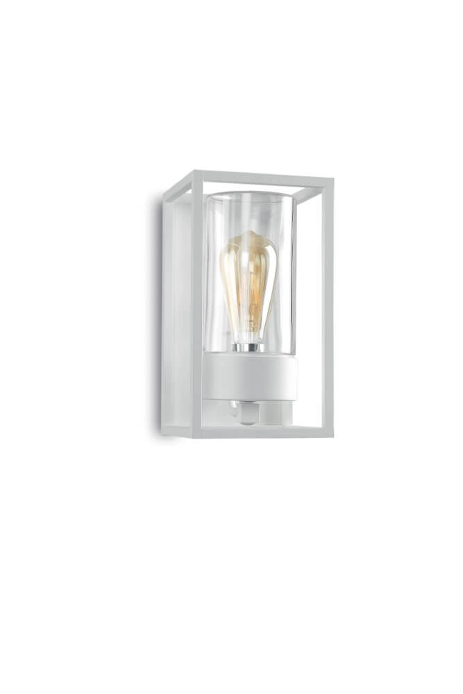 Lampe d’extérieur blanche Cubic3 verre transparent