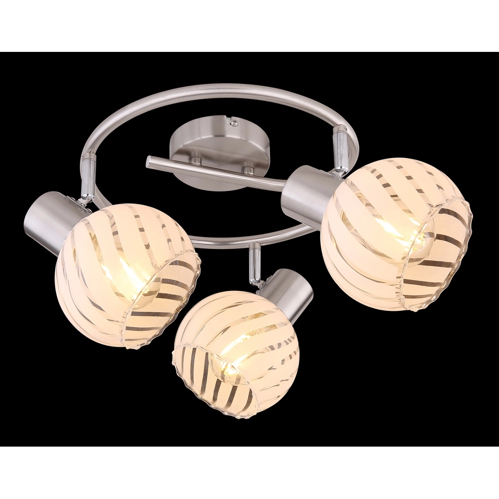 Lampe de plafond Willy 3 lumières en nickel Globo 9007371409105