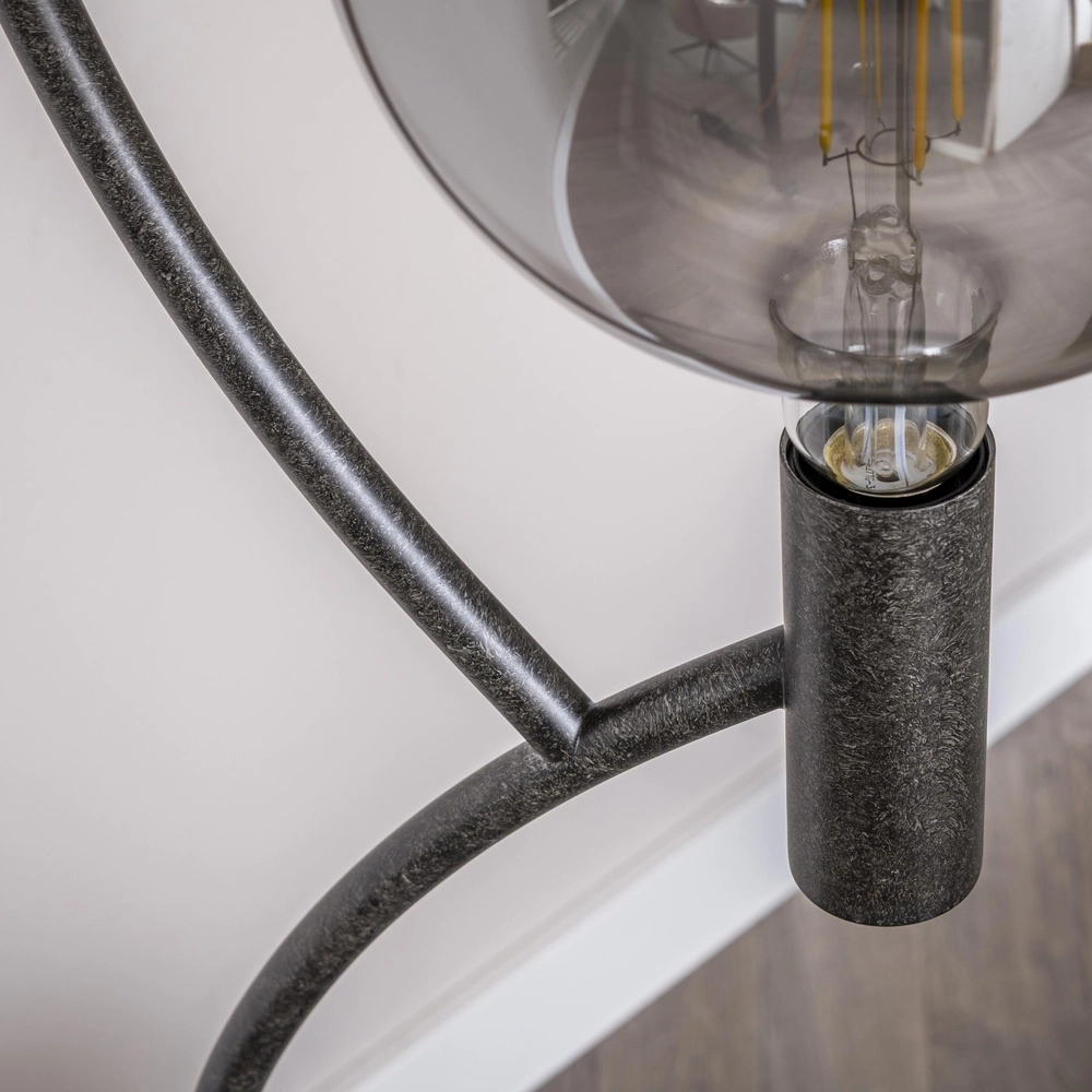 Lampadaire de conception Arcus 3 lumières noires Lyora 8716803515192