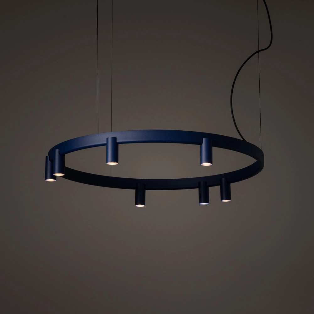 Lampe pendante de conception Fourty bleu marine Ø 80cm Lyora 5903139122832
