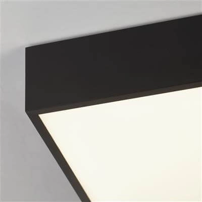 Plafonnier de salle de bain Zeus carré noir Searchlight 5053423188607