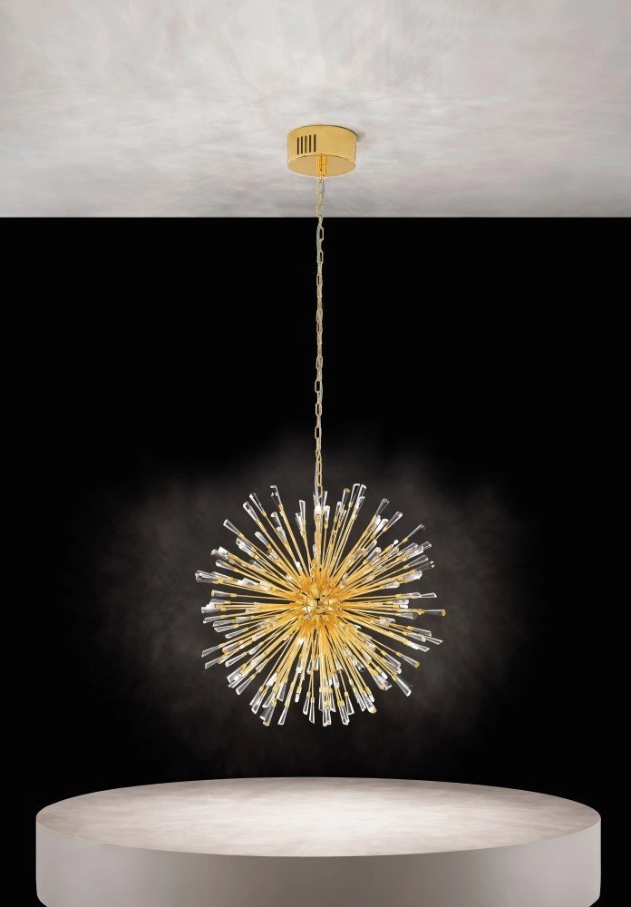 Lampe à suspension Vivaldo 1 68 cm d'or Stars of Light 9002759392550