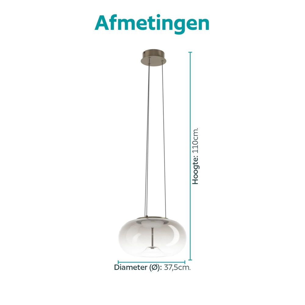 Lampe pendante unique Optica 1 bronze Eglo 9008606391035