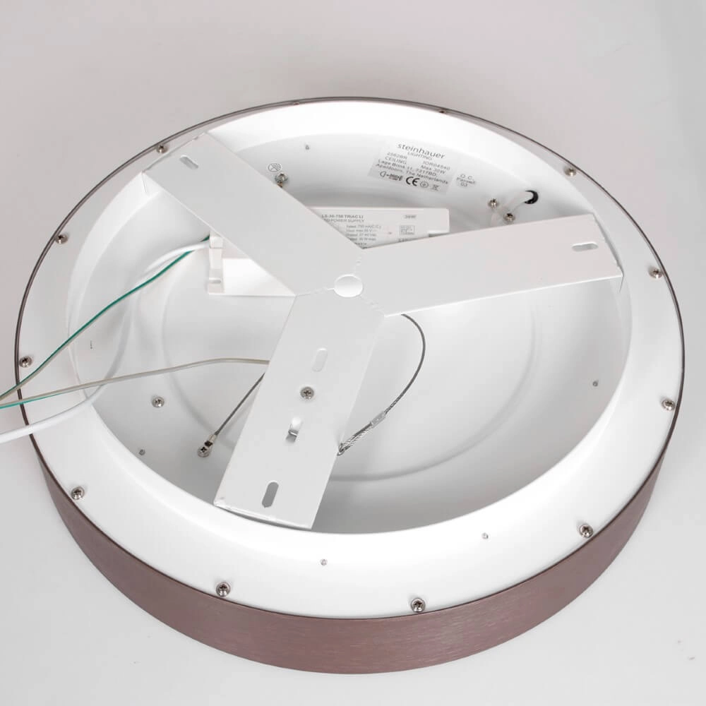 Plafonnier LED en bronze Ringlede Ø 38 cm Steinhauer 8712746167405