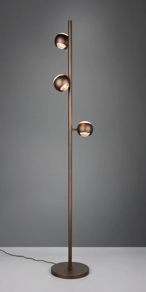 Lampe de lecture LED à 3 lumières Orbit Marron platine