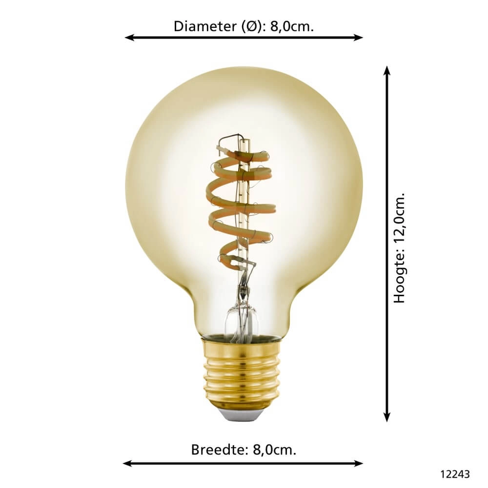 Ampoule de lampe LED Zigbee - E27 - 4.9 watt - 2200-6500K - G80 Eglo 9002759122430