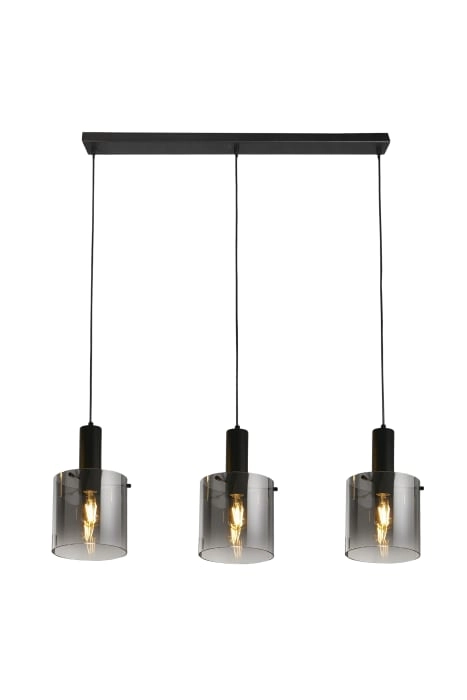 Suspension noire Sweden 3 feux droits