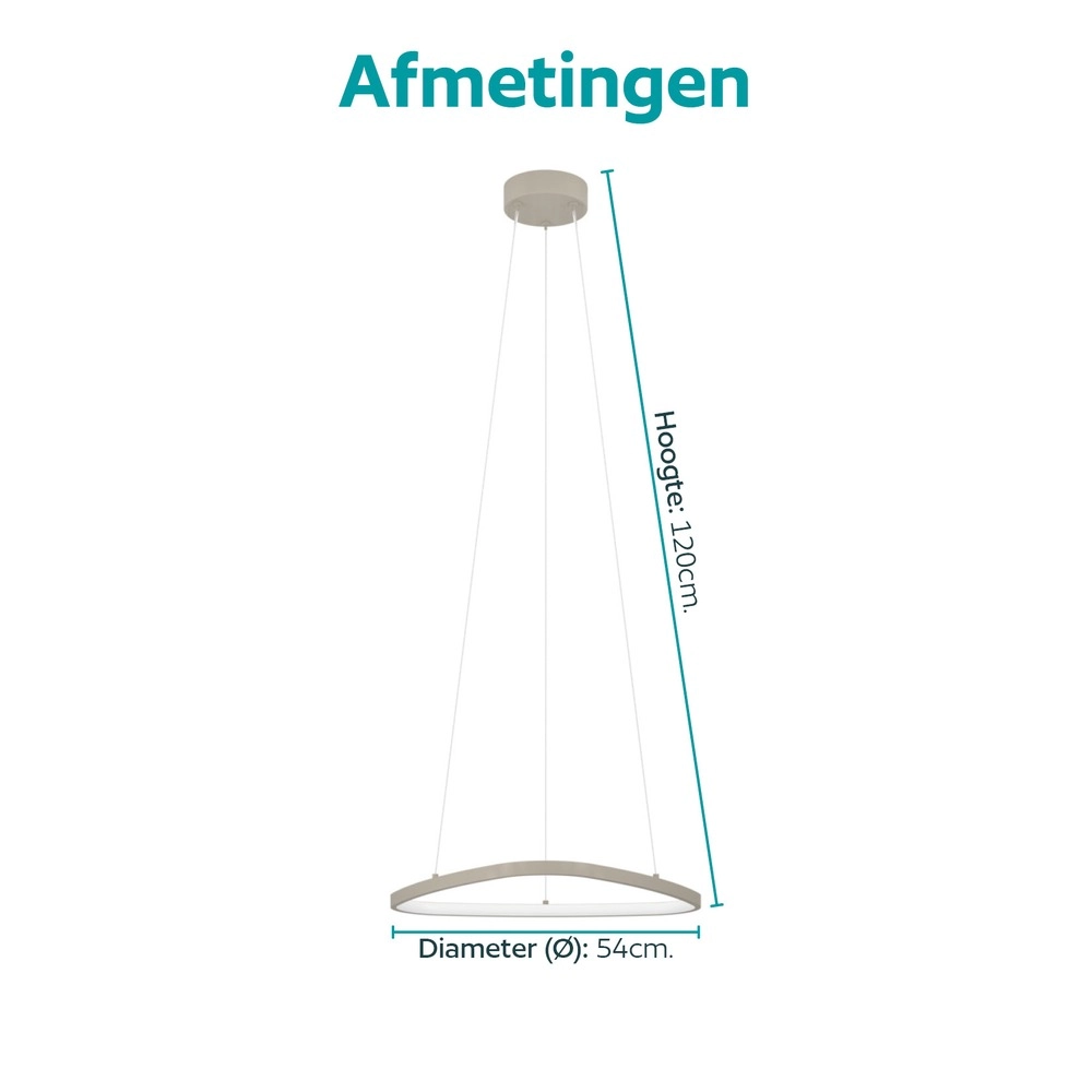Lampe pendante moderne Leporano brun sable Eglo 9008606391196
