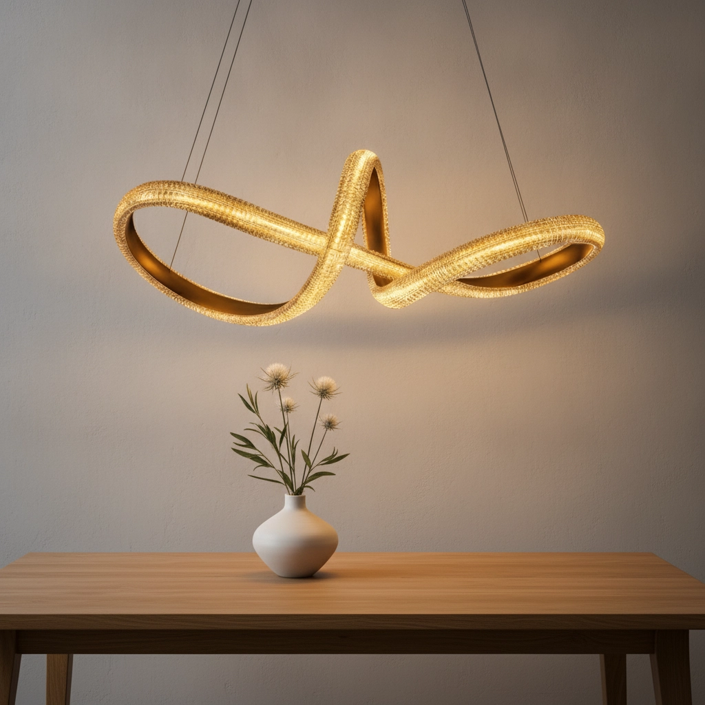 Suspension Medora Curl doré 75cm