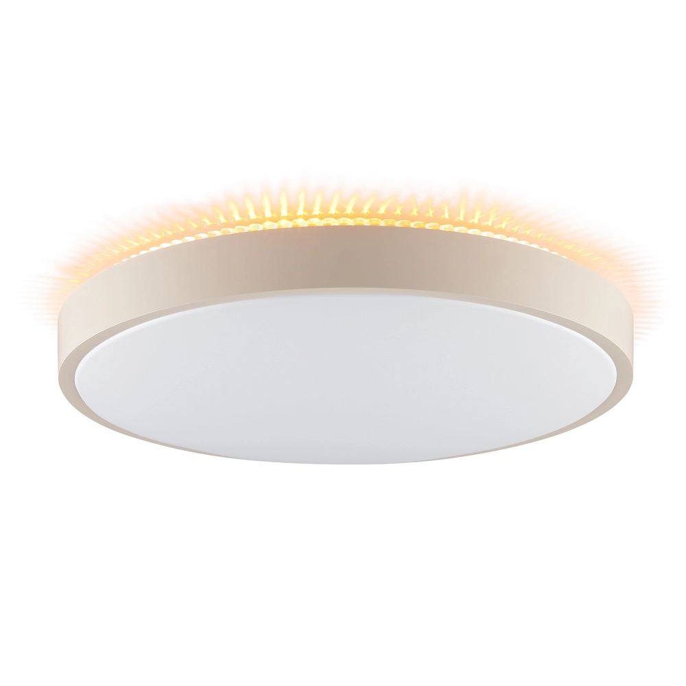 Éclairage de plafond Solistra brun sable avec Ø blanc 44,5 cm Brilliant 4004353478994