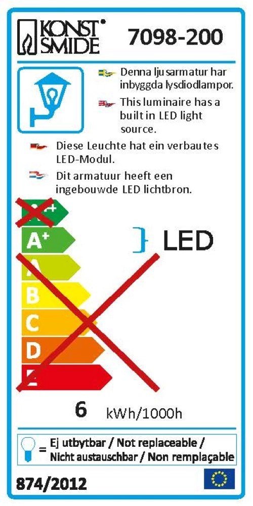 Spot LED porche Spot Square KonstSmide 7318307098204