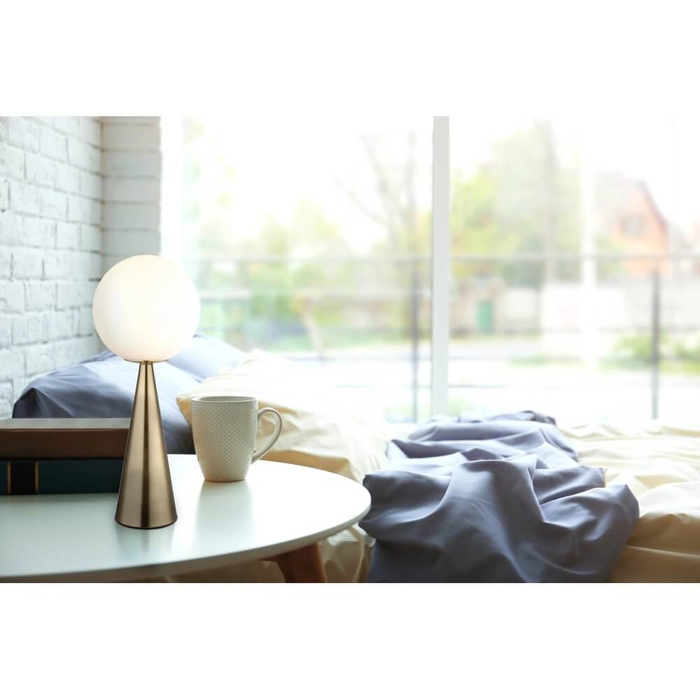 Lampe de table Pinpal avec verre convexe blanc Globo 9007371447343