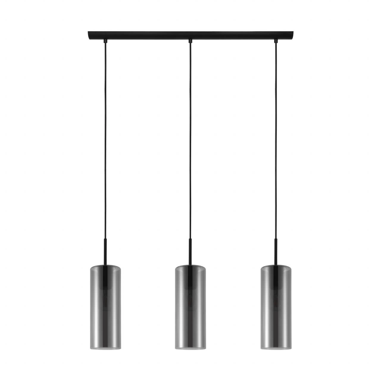 Lampe à suspension en verre Keyns 3 lumières noir avec verre fumé Lampe à suspension en verre Keyns 3 lumières noir avec verre fumé