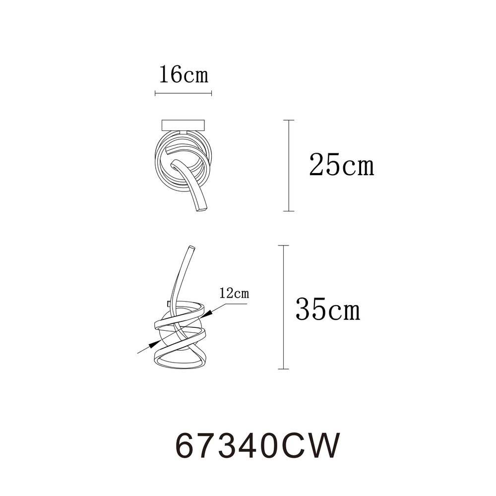 Lampe murale à boucle Iduna Chrome Globo 9007371513420