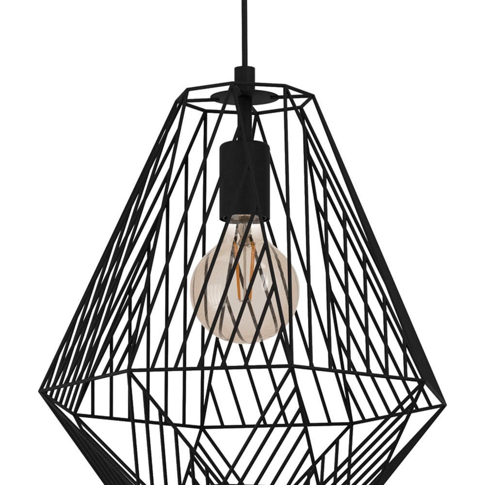 Lampe à fil noir Stype Ø 33 cm Eglo 9002759436926