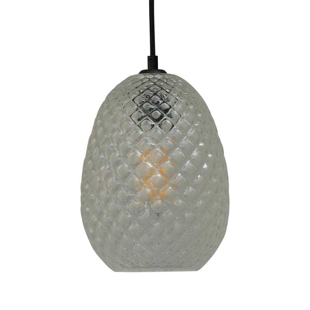 Lampe suspendue noire Pineapple avec verre clair Masterlight 8718121209364