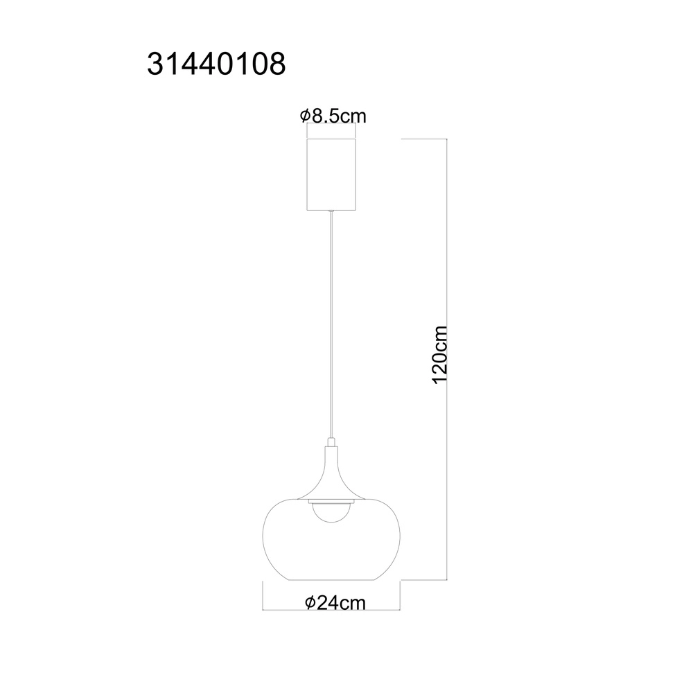 Lampe pendante de conception Lui Noir Globo 9007371583607