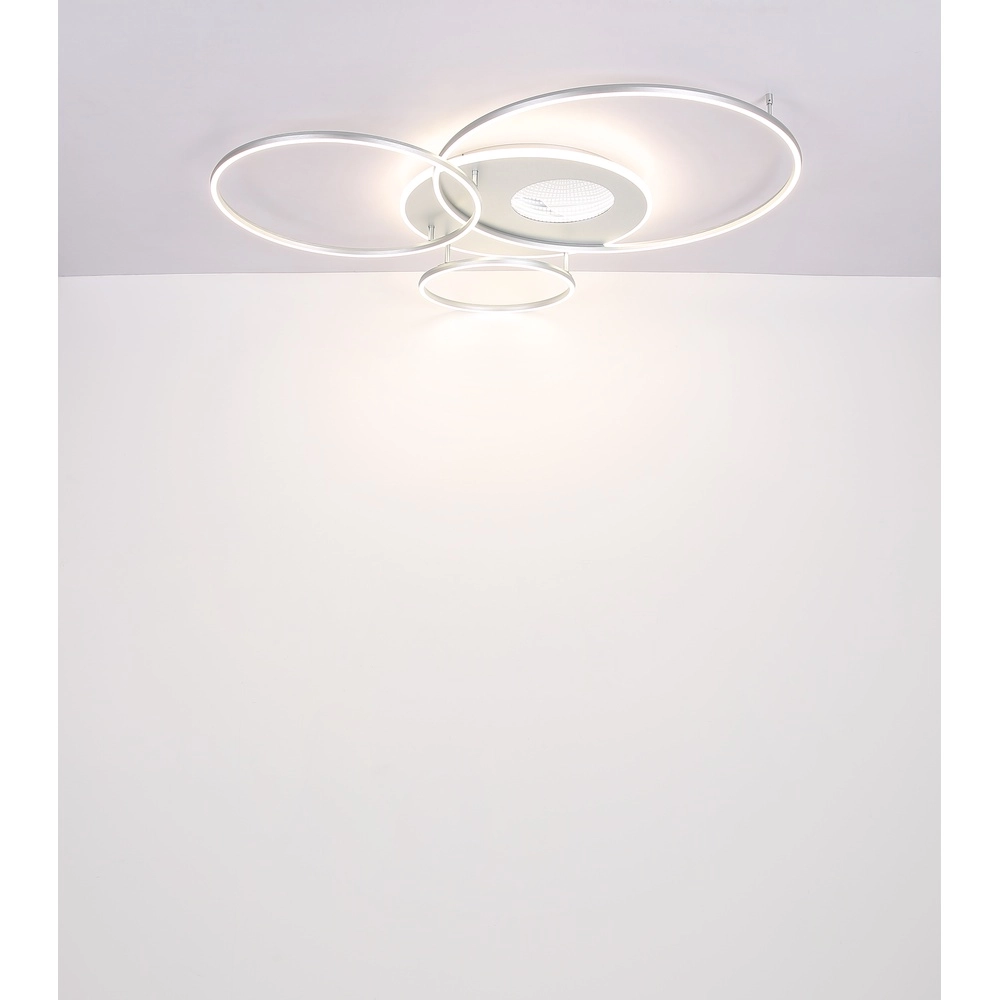 Lampe de plafond moderne Invertina Gris argenté 126 cm Globo 9007371468836