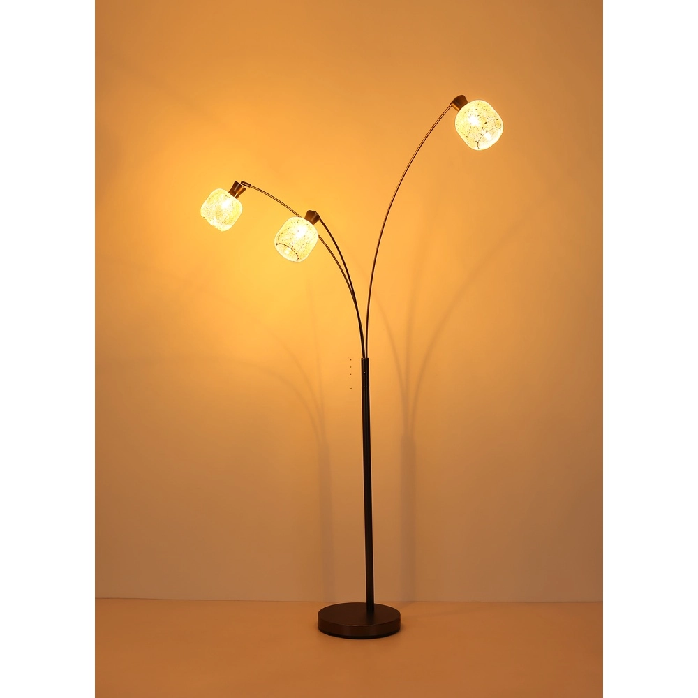 Lampe de pied à 3 lumières Brokana Bronze à fusil Globo 9007371569472