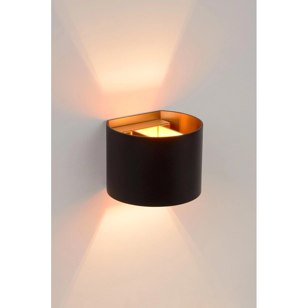 Tache de mur arrondi Xio 2700K noir Lucide 5411212092007