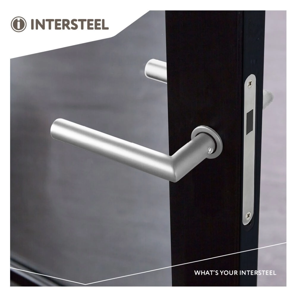 Poignée Jura avec petite rosace ronde en acier inoxydable Intersteel 8714186558027