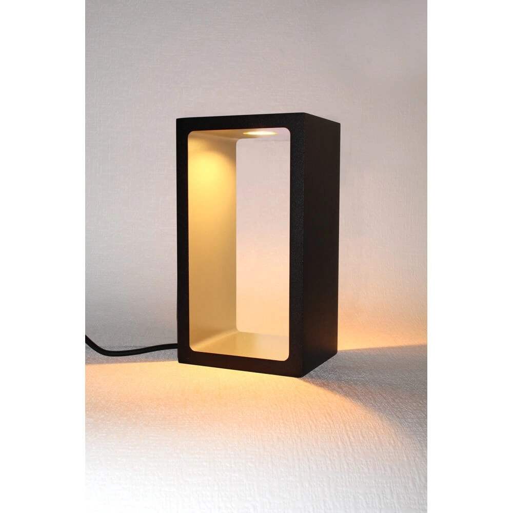 Lampe de table design Corridor noir avec or Artdelight 8720701100008