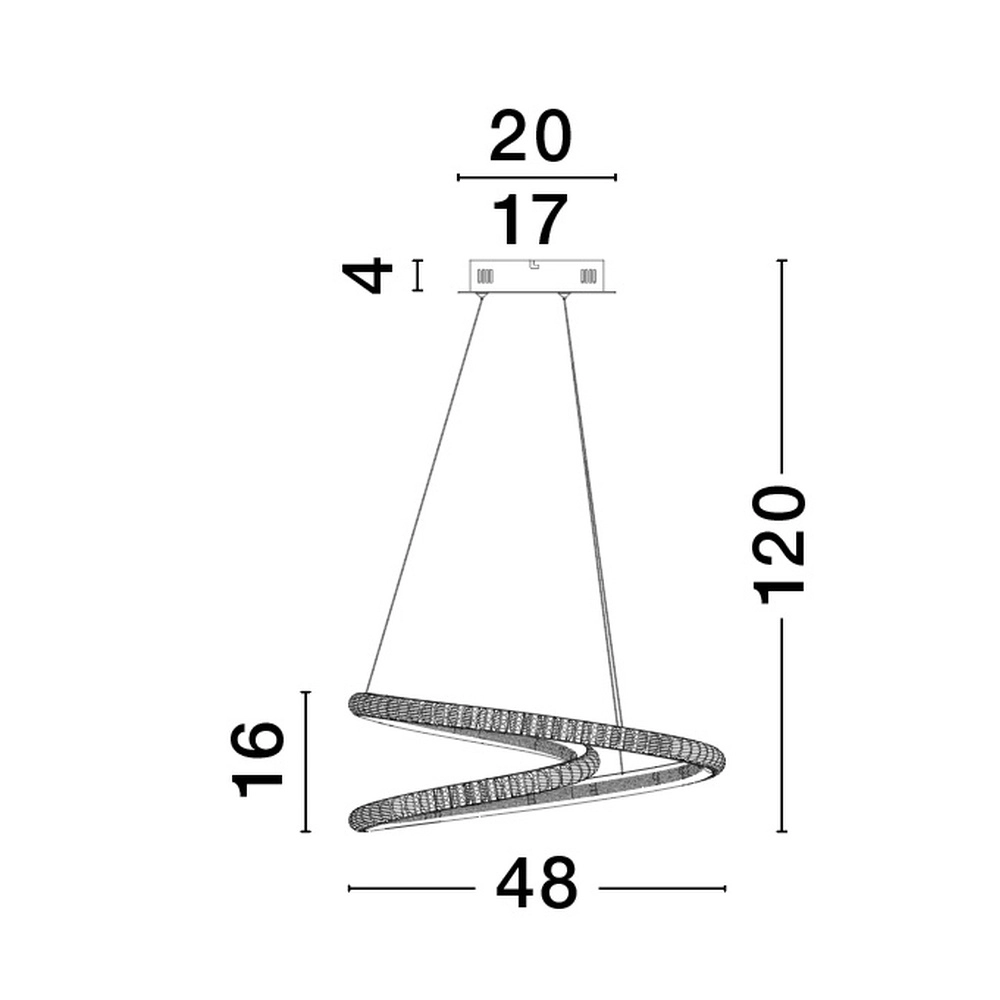 Suspension design Ginevra noir Ø 48cm Lyora 5212017433480