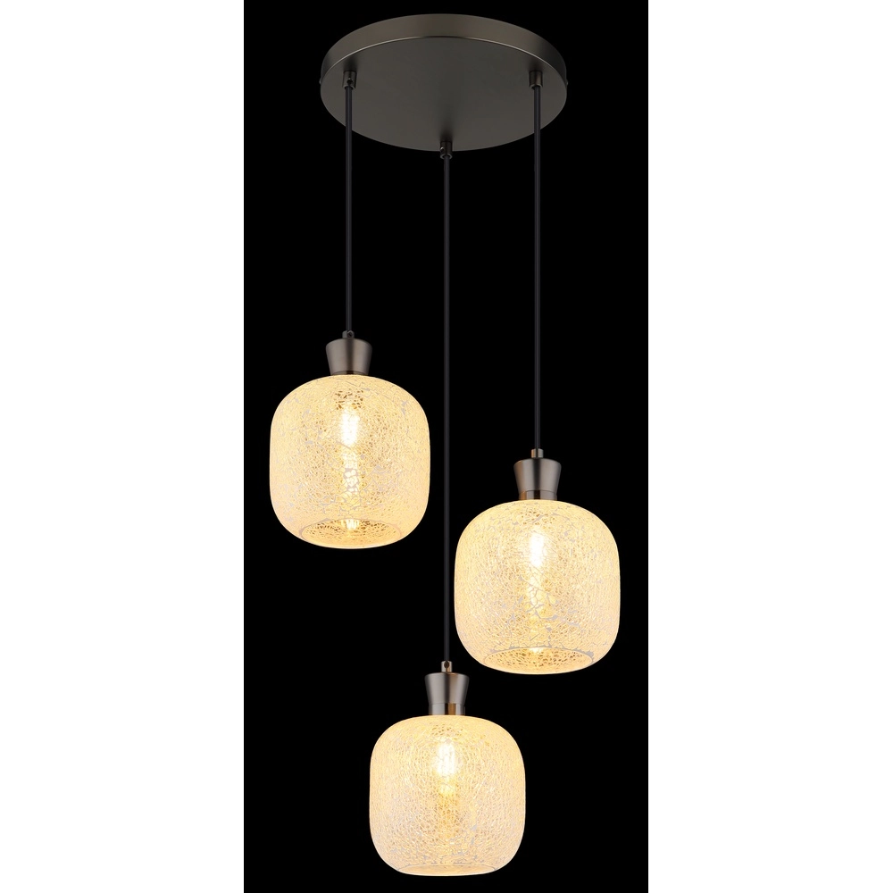 Lampe pendante à 3 lampes Brokana Bronze à fusil Globo 9007371578467