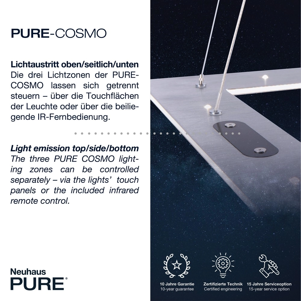 Suspension LED de conception Pure Cosmo Bronce Paul Neuhaus 4012248350720