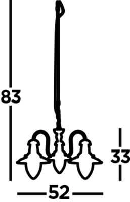 Lampe suspendue antique Fisherman Searchlight 5013874223975